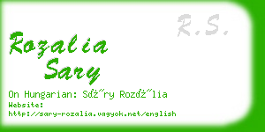 rozalia sary business card